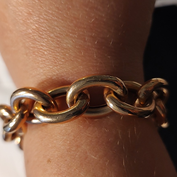 Bronze Milor (Italy) chunky link bracelet magnet closure rose gold - Picture 4 of 4